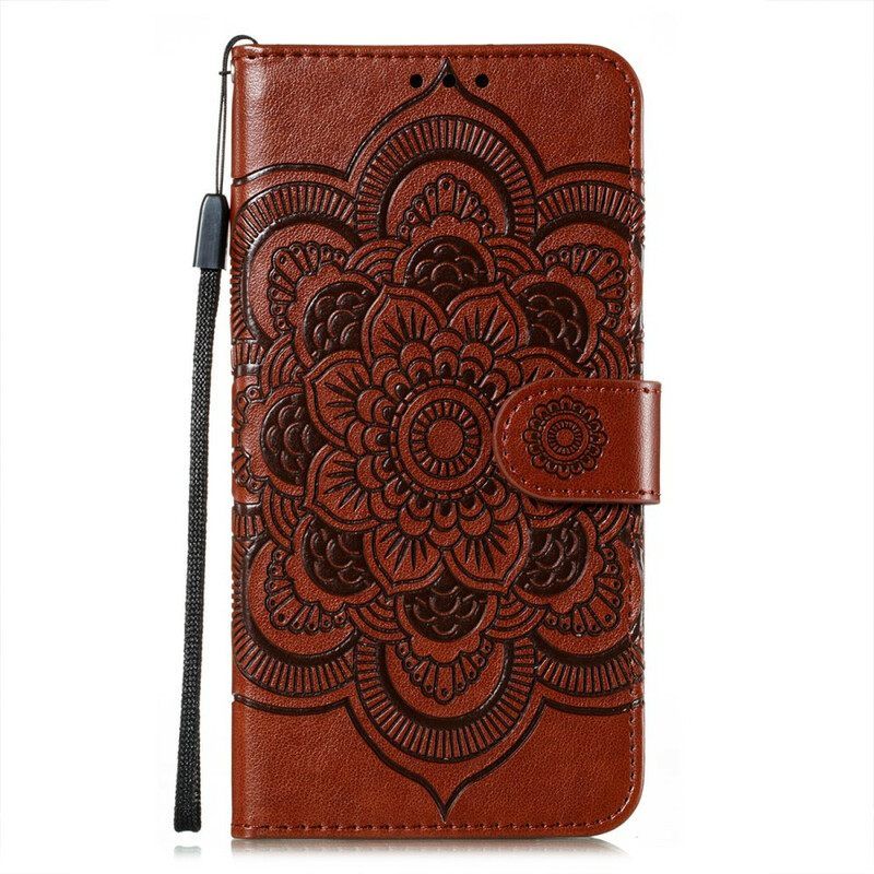 δερματινη θηκη Oppo Find X3 Neo με κορδονι Full Strap Mandala